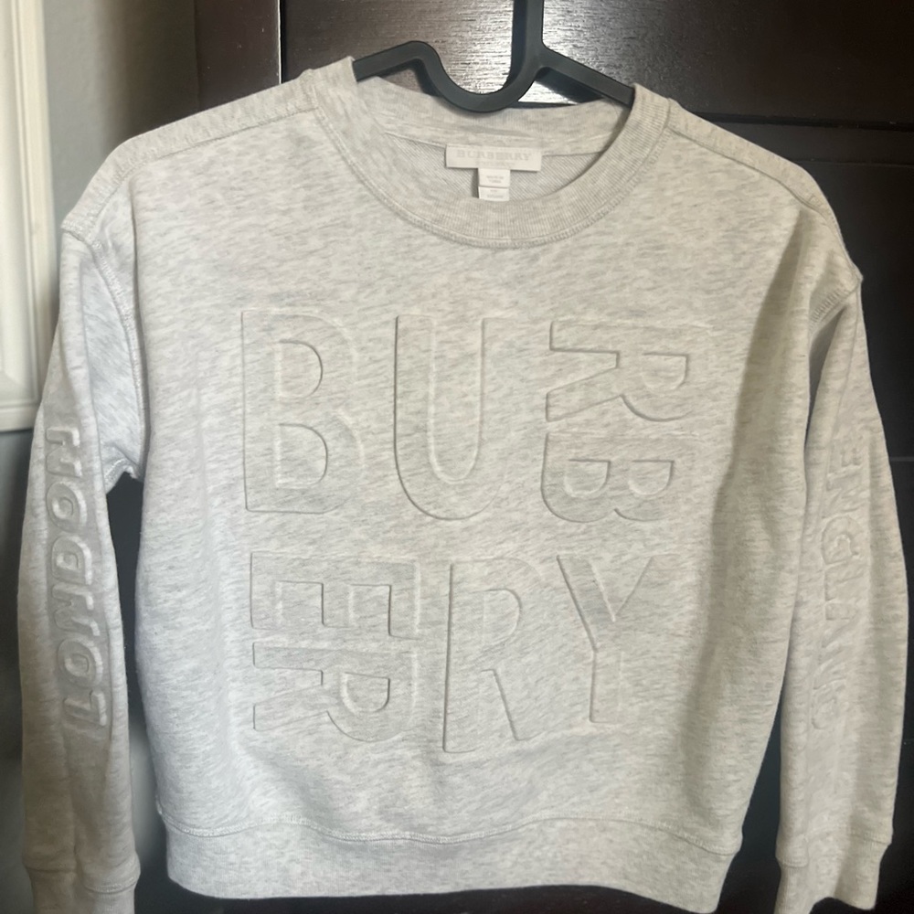 Burberry Boys Gray Sweatshirt size 8 like new